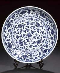 18th century A blue and white dish